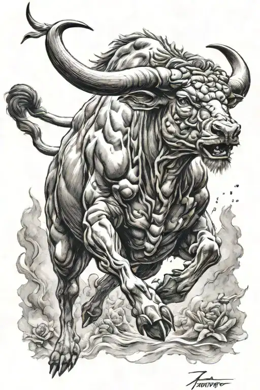 Taurus Running With Furious Eyes