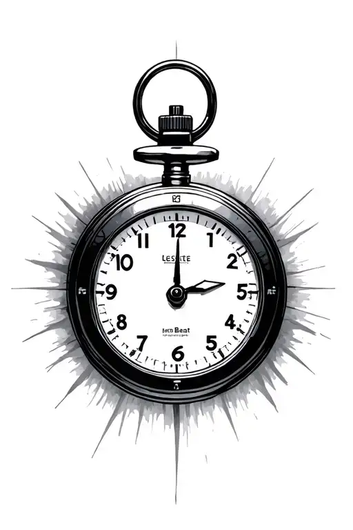 Stop Watch With Heat Beat Line Work