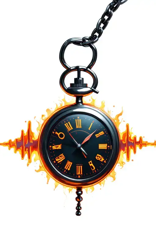 Stop Watch With Heat Beat Chain