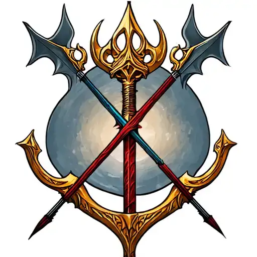 Royal Bow And Arrow With Trishul Trident