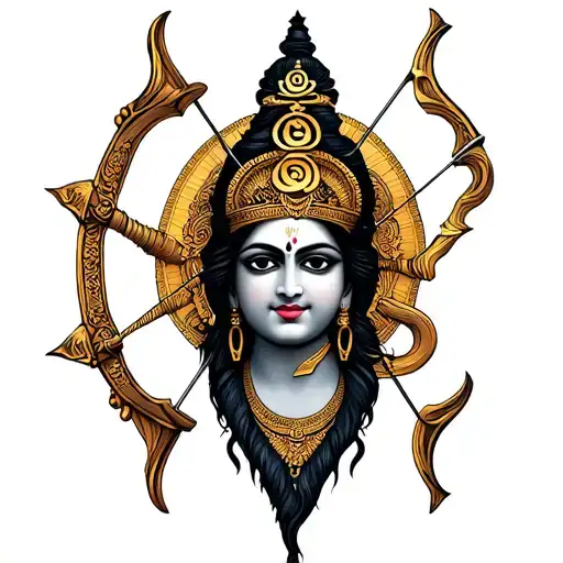 Royal Bow And Arrow With Om Namah Shivaya