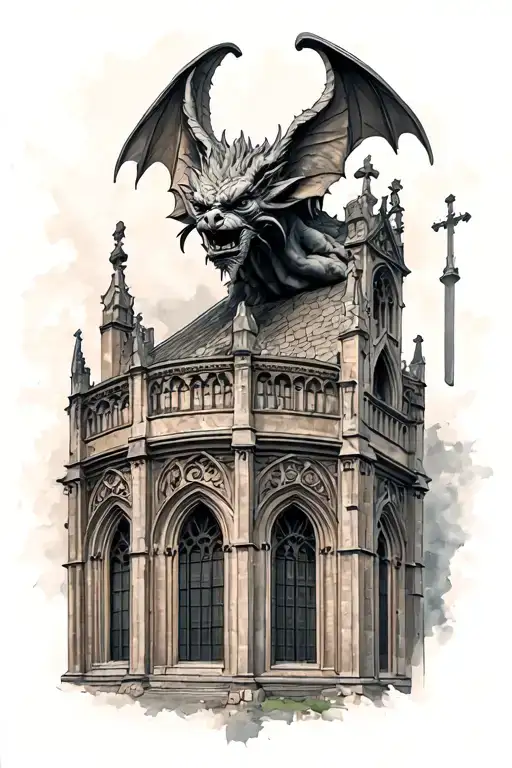 Gargoyle Church Nestled
