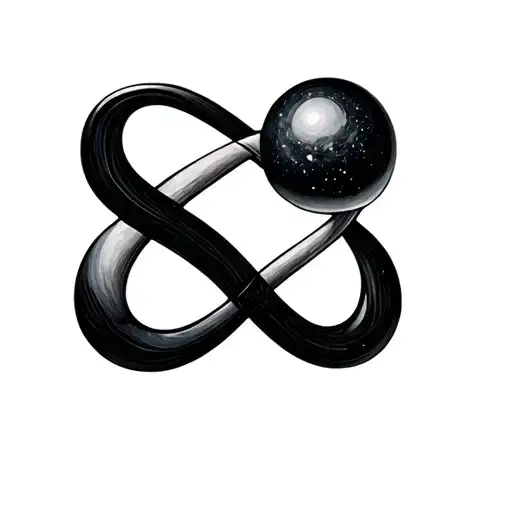 Infinity Symbol Fine Line With Three Spheres