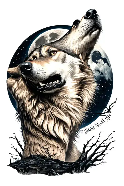 Wolf Howling At The Moon