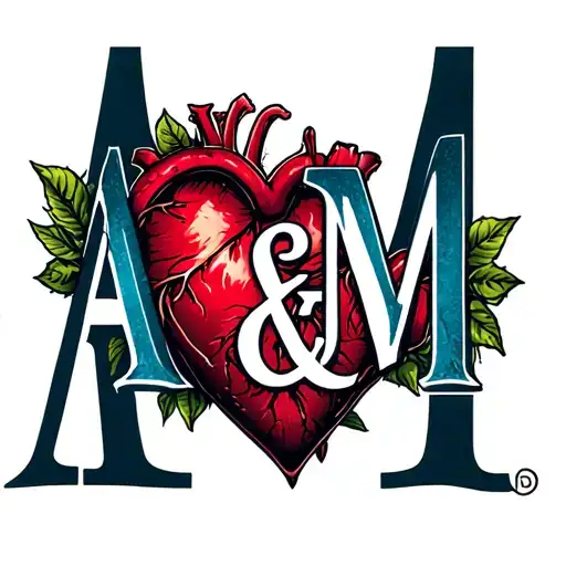 Heart Linking The Letter A& M