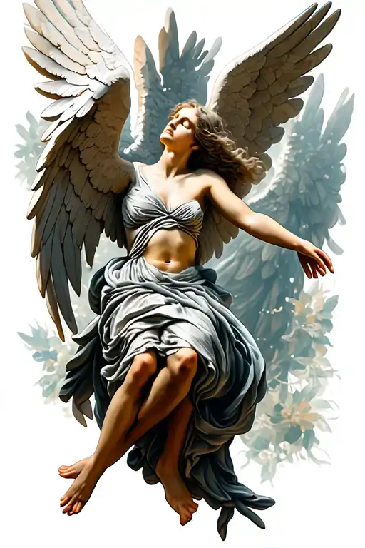 Realistic Falling Angel