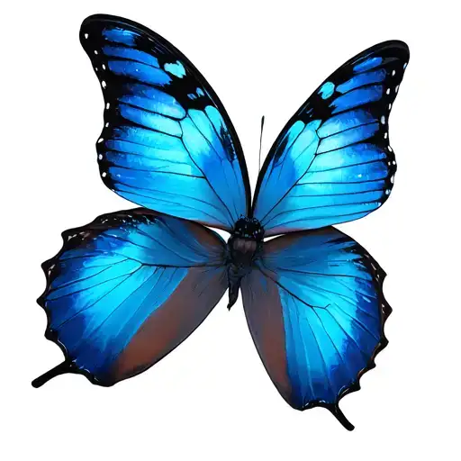 Blue And White Butterflies