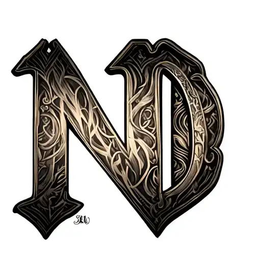 Nd Name Tatto Design