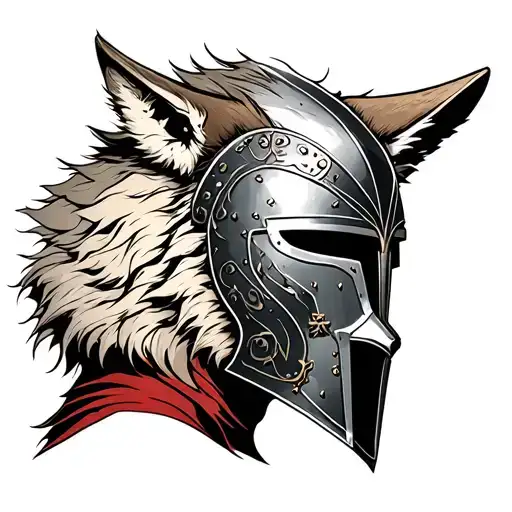 Ares Helmet With Wolf Cape