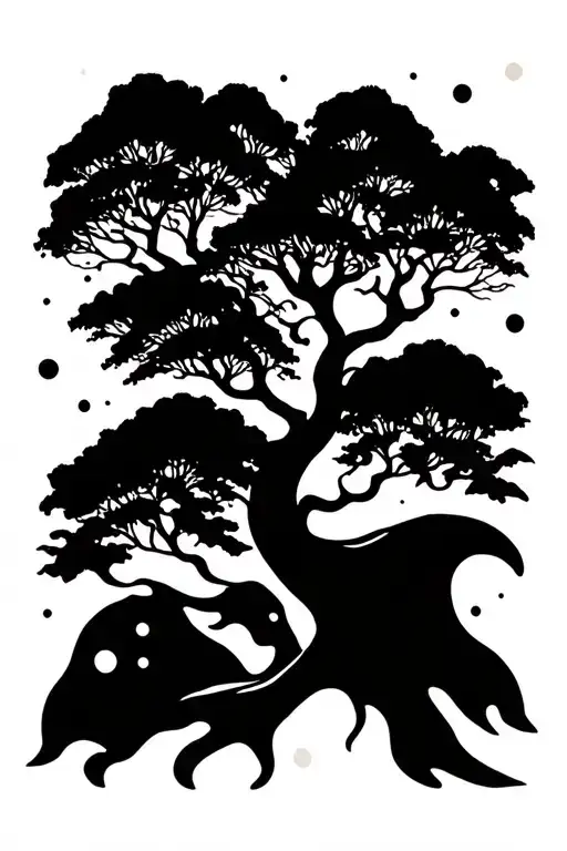 Tree Of Life Tattoo Geometric Simple Design