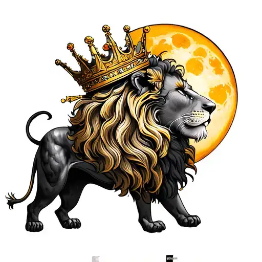 Lion And Crown And Sun Moon