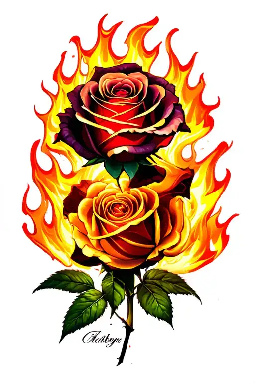 Flaming Rose
