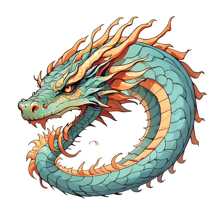 Dragon With The Tail That Revolves Around The Arm