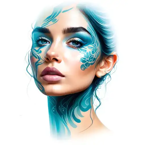 Translucent Women Face
