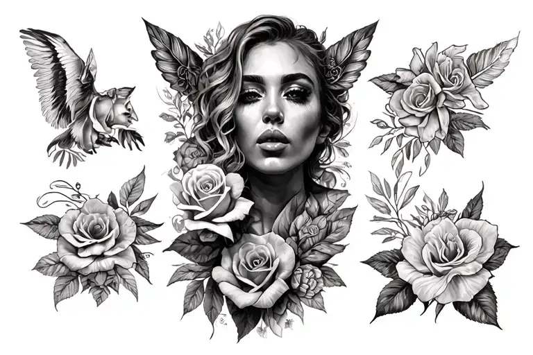 La Style Sleeve Tattoo Design