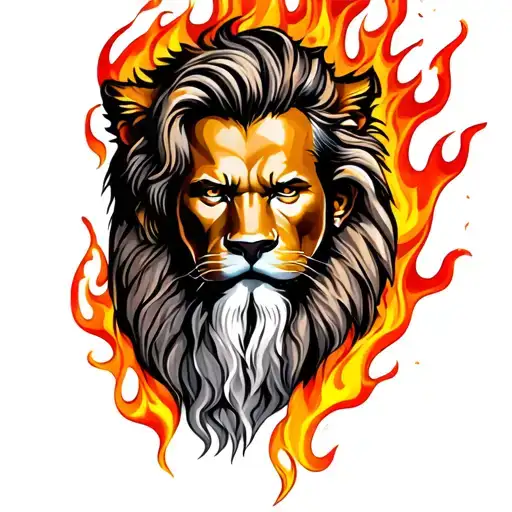 Leon With Flames
