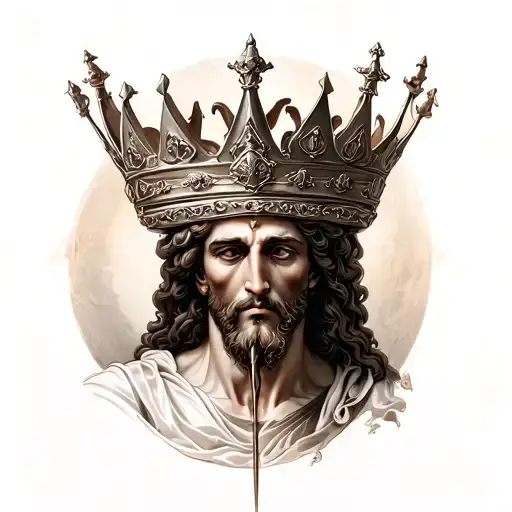 Crown Of Christ Piercing The Skin In The Dug