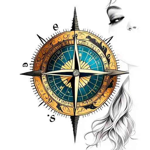 Virgo Woman With Compass