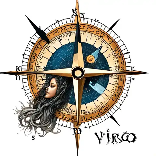 Virgo Woman With Compass