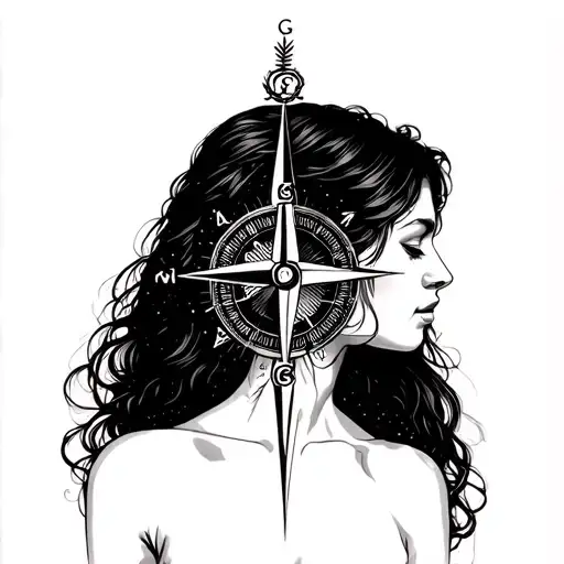 Virgo Woman With Compass