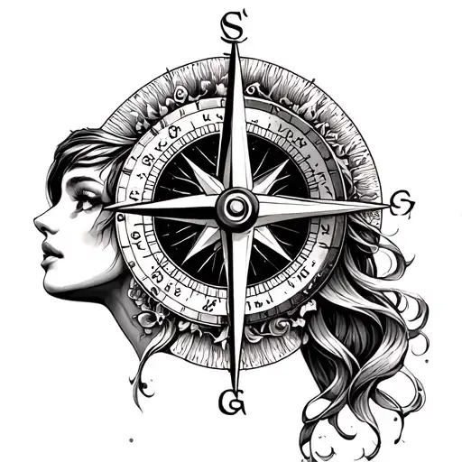 Virgo Woman With Compass