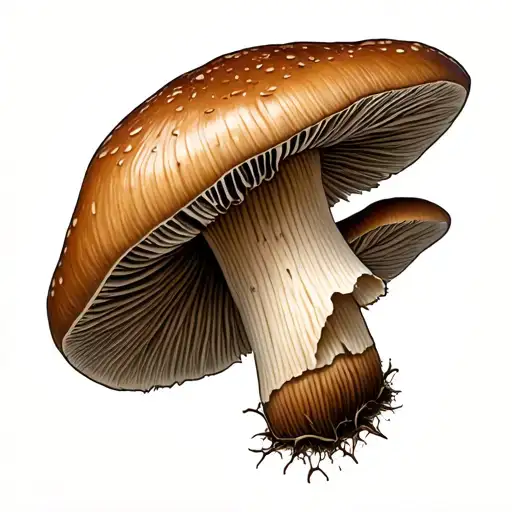 A Chesnut Mushroom With A Paw Print
