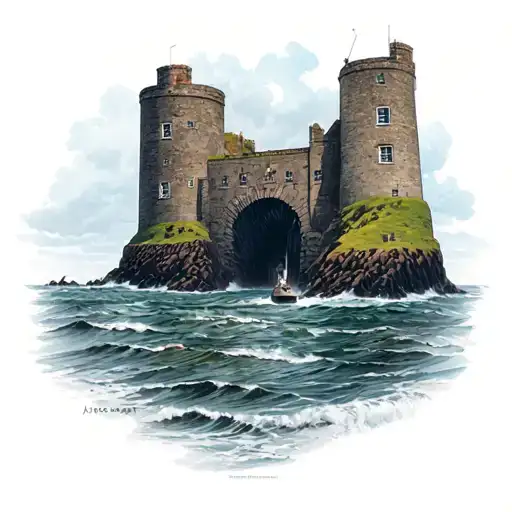 Cornwall Coast Ship Tin Mine Shaft