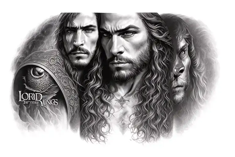 Lord Of The Rings Half Sleeve
