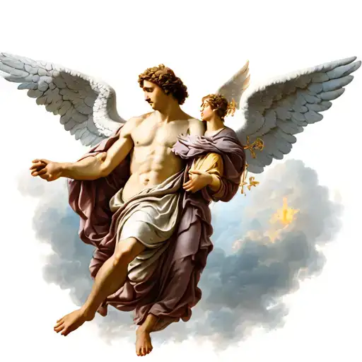 Luca Giordano's St Michael And Angel From The Annunciation