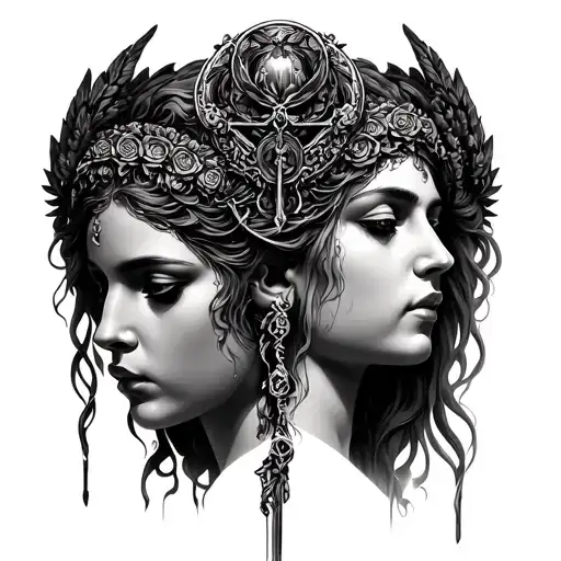 Hecate Triple Head Goddess