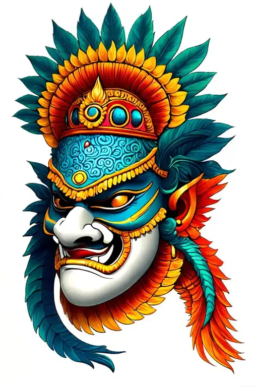 Old Sri Lankan Naga Raksha Mask