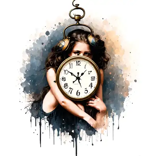 Banksy Girl Clock