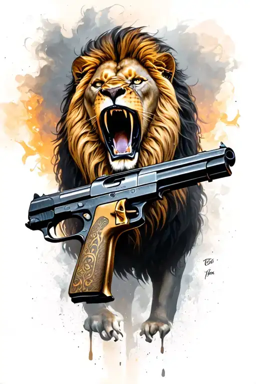 Gun Lion Roaring