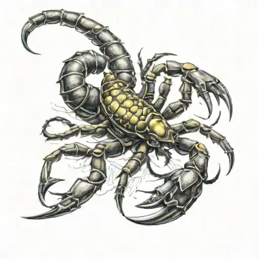 Scorpion With Open Claws And Raised Stinger