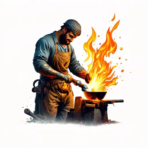 Blacksmith Working