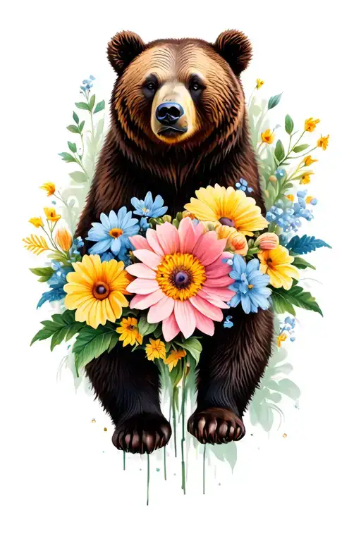 Bears Flowers Sun