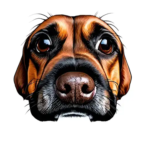 Dog Nose Print With Paw Print