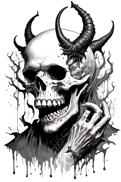 Anger Hatred Embittiness Demon Ghost Skull Calmness Peace