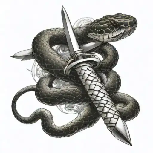 Katana Sword Cutting Snake