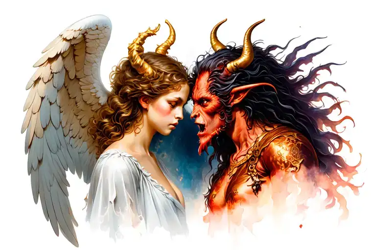 An Angel And A Demon Separate Us
