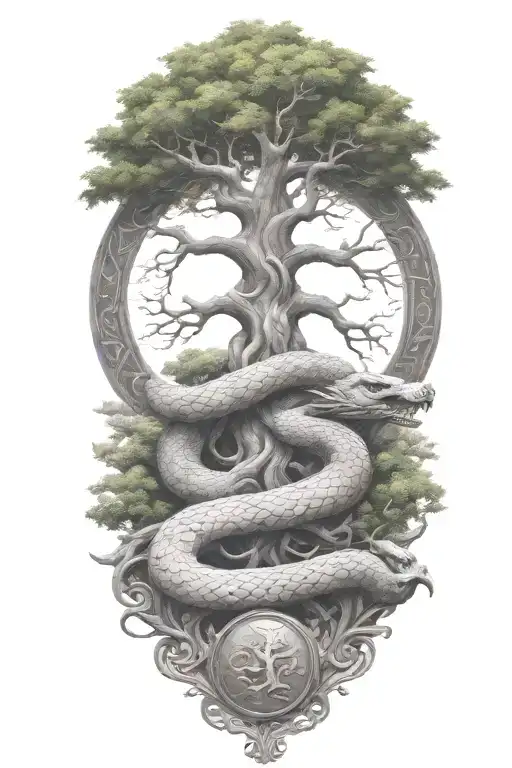 Yggdrasil With Jormungandr