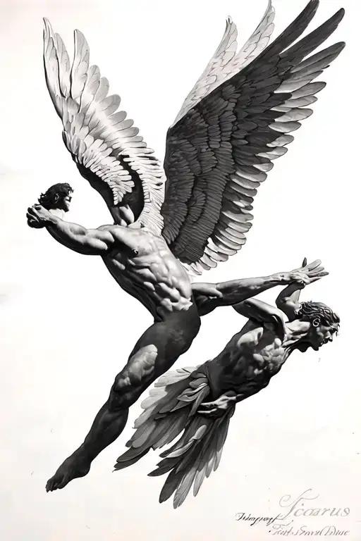 Flight Of Icarus Falling Icarus