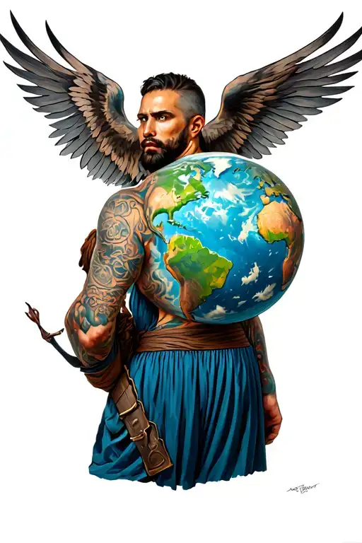 Atlas Carrying The World On His Back