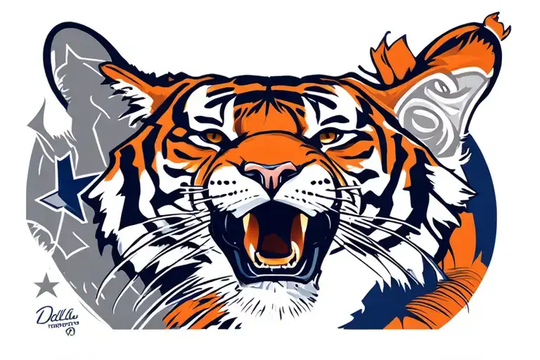 West Tigers Logo With Dallas Cowboys Logo On The Left And Tottenham Hotspurs Logo On The Right