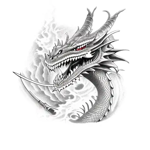 Dragon With Sword