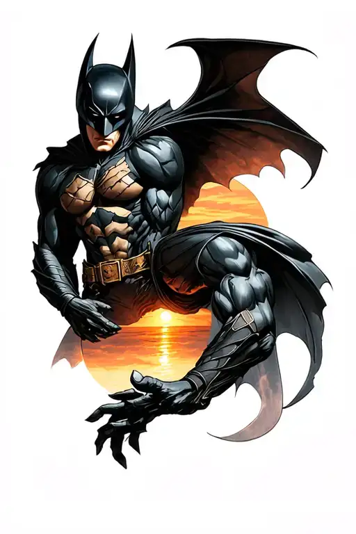 Dark Knight In Sunset Arm