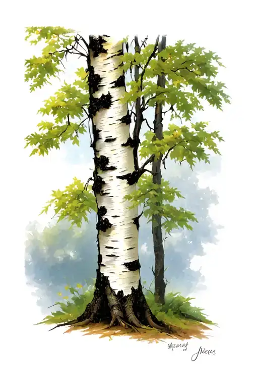 Paper Birch Tree Fore Arm