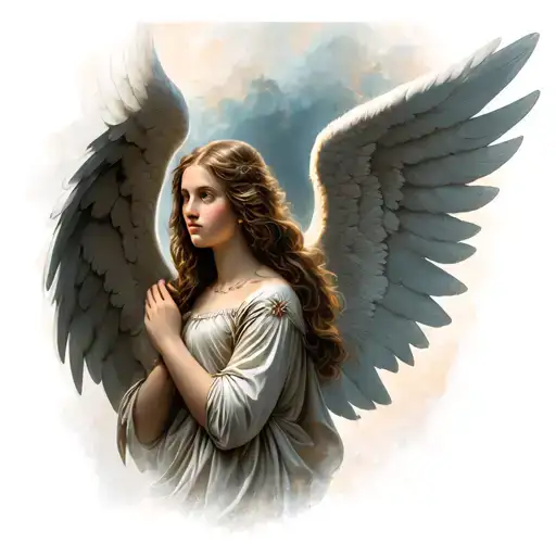 Angel Girl Forearm Sleeve