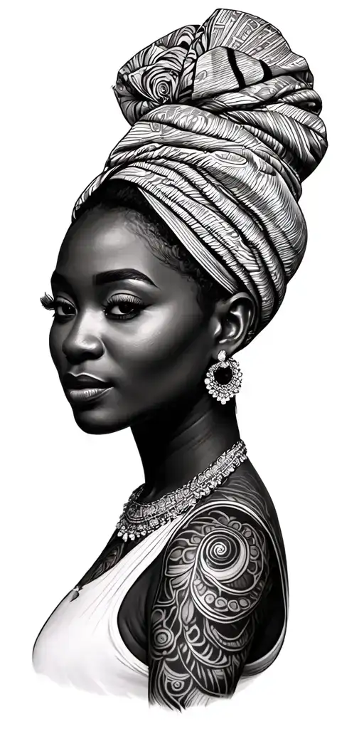 African Woman Posing