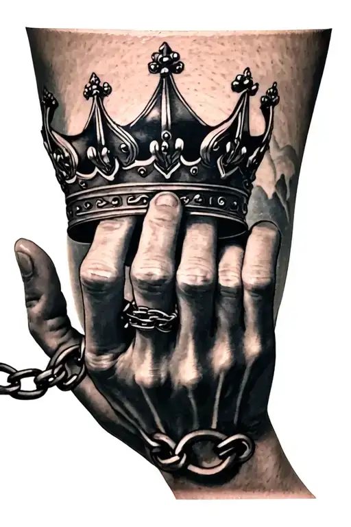 Shackled Hand Reaching For A Crown